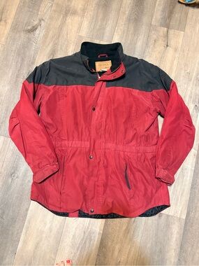 Outback Trading Co Gold Cup Jacket Womens Large Red Black Western Ranch Barn
